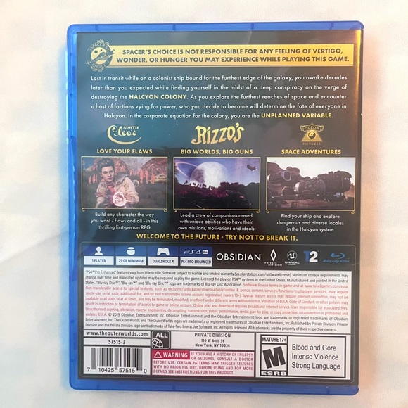 The Outer Worlds Video Game for PlayStation 4/5 - Picture 2 of 3